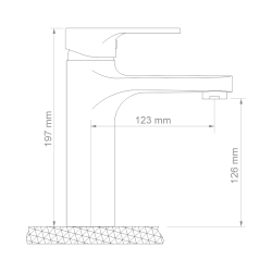 Μπαταρία Νιπτήρα Ορειχάλκινη Forte  M 2412-CHR Χρώμιο